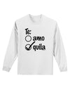 Tequila Checkmark Design Adult Long Sleeve Shirt by TooLoud-Long Sleeve Shirt-TooLoud-White-Small-Davson Sales