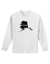 Alaska - United States Shape Adult Long Sleeve Shirt by TooLoud-Long Sleeve Shirt-TooLoud-White-Small-Davson Sales