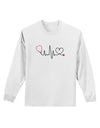 Stethoscope Heartbeat Adult Long Sleeve Shirt-Long Sleeve Shirt-TooLoud-White-Small-Davson Sales