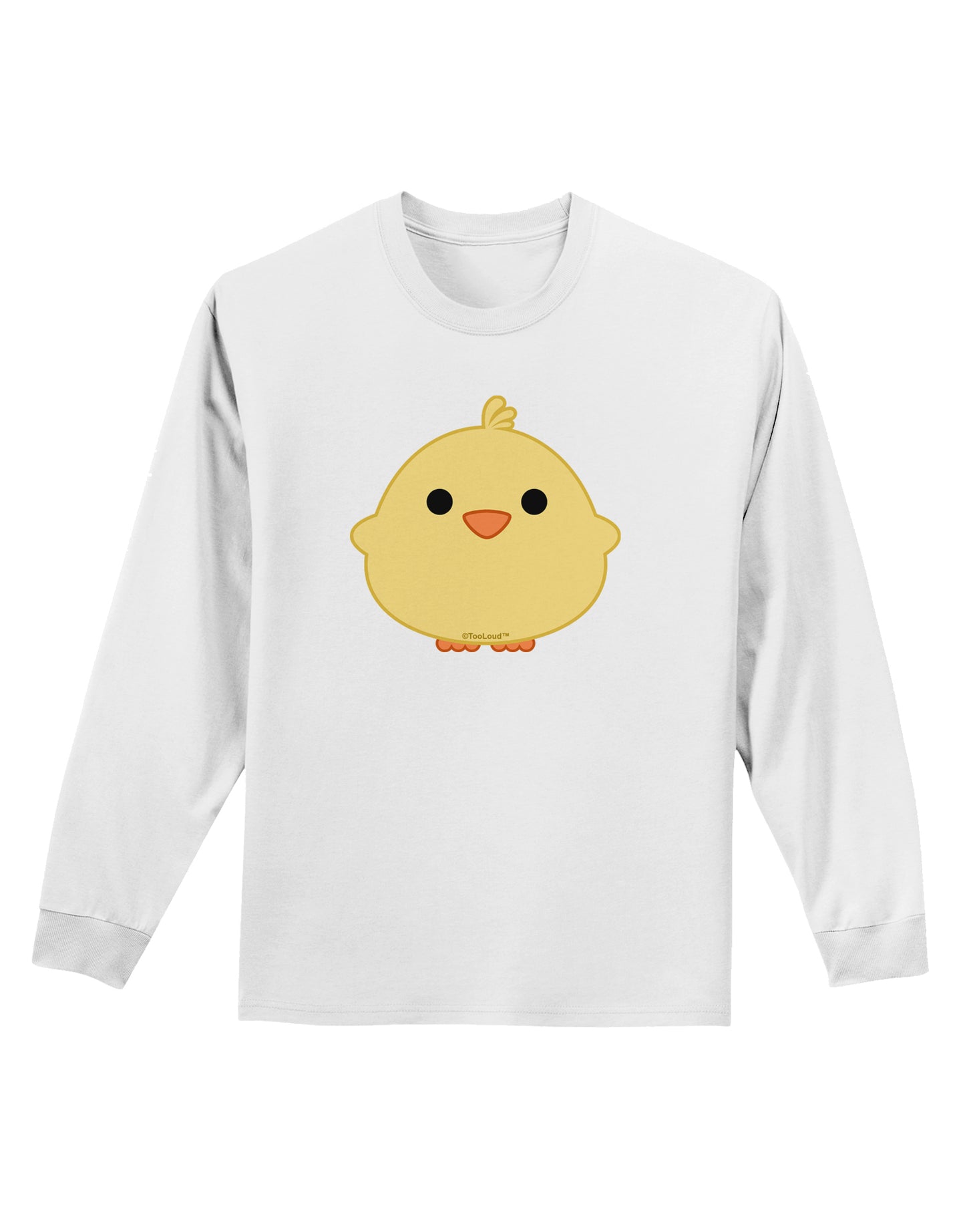 Cute Little Chick - Yellow Adult Long Sleeve Shirt by TooLoud-Long Sleeve Shirt-TooLoud-White-Small-Davson Sales