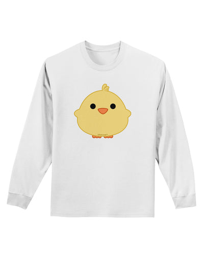 Cute Little Chick - Yellow Adult Long Sleeve Shirt by TooLoud-Long Sleeve Shirt-TooLoud-White-Small-Davson Sales