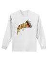 TooLoud Pizza Slice Adult Long Sleeve Shirt-Long Sleeve Shirt-TooLoud-White-Small-Davson Sales