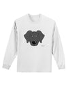 Cute Black Labrador Retriever Dog Adult Long Sleeve Shirt by TooLoud-Long Sleeve Shirt-TooLoud-White-Small-Davson Sales