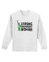 Statue of Liberty Strong Woman Adult Long Sleeve Shirt-Long Sleeve Shirt-TooLoud-White-Small-Davson Sales