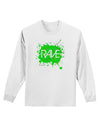 Rave Splatter Green Adult Long Sleeve Shirt-Long Sleeve Shirt-TooLoud-White-Small-Davson Sales