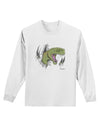 Green Dinosaur Breaking Free Adult Long Sleeve Shirt by TooLoud-Long Sleeve Shirt-TooLoud-White-Small-Davson Sales