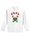 Candy Cane Heart Christmas Adult Long Sleeve Shirt-Long Sleeve Shirt-TooLoud-White-Small-Davson Sales