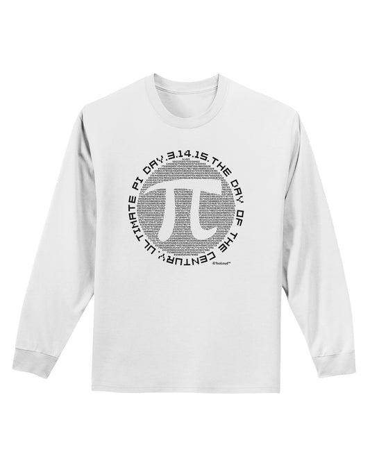 Ultimate Pi Day - Retro Computer Style Pi Circle Adult Long Sleeve Shirt by TooLoud-Long Sleeve Shirt-TooLoud-White-Small-Davson Sales