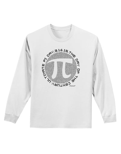 Ultimate Pi Day - Retro Computer Style Pi Circle Adult Long Sleeve Shirt by TooLoud-Long Sleeve Shirt-TooLoud-White-Small-Davson Sales