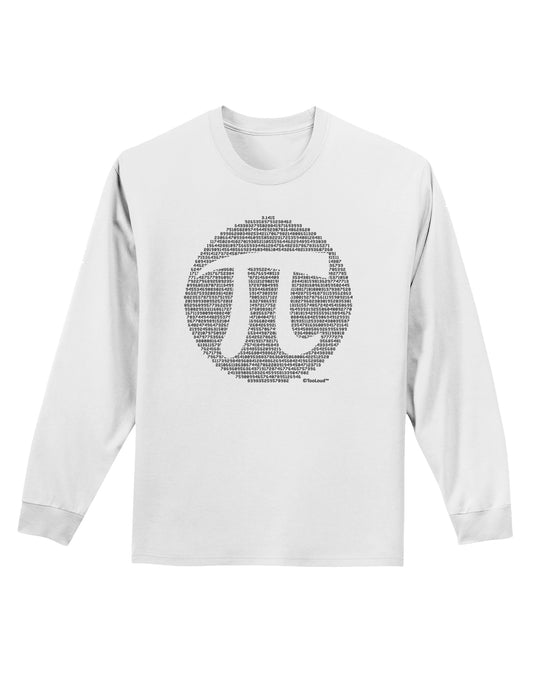Pi Day Design - Pi Circle Cutout Adult Long Sleeve Shirt by TooLoud-Long Sleeve Shirt-TooLoud-White-Small-Davson Sales