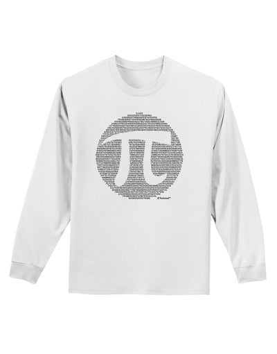 Pi Day Design - Pi Circle Cutout Adult Long Sleeve Shirt by TooLoud-Long Sleeve Shirt-TooLoud-White-Small-Davson Sales