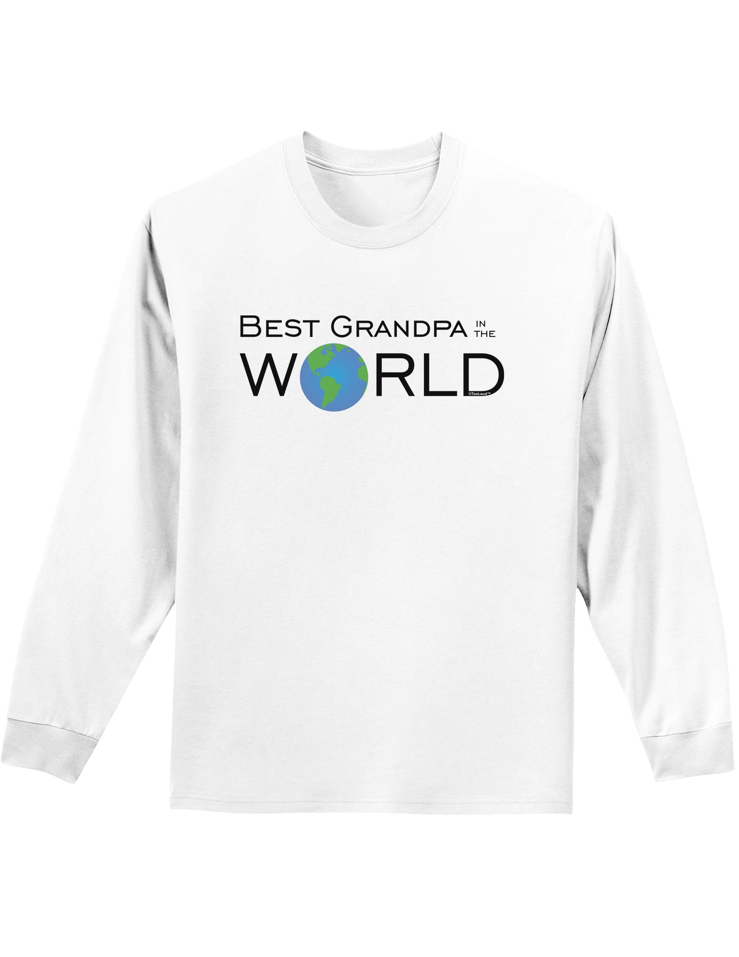 Best Grandpa in the World Adult Long Sleeve Shirt-Long Sleeve Shirt-TooLoud-White-Small-Davson Sales