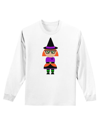 Cute Witch Halloween Adult Long Sleeve Shirt-Long Sleeve Shirt-TooLoud-White-Small-Davson Sales