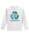 Water Conservation Text Adult Long Sleeve Shirt by TooLoud-Long Sleeve Shirt-TooLoud-White-Small-Davson Sales