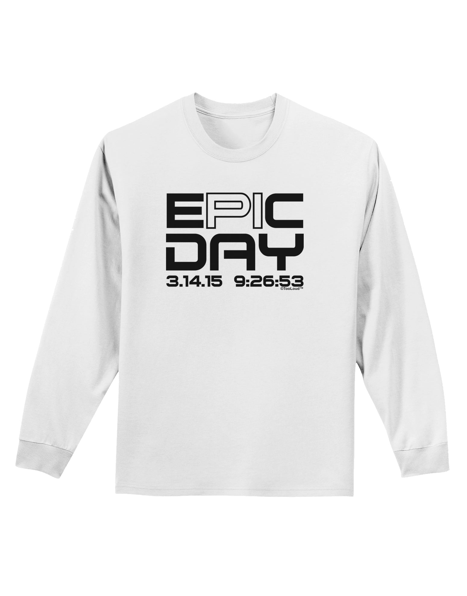 Epic Pi Day Text Design Adult Long Sleeve Shirt by TooLoud-Long Sleeve Shirt-TooLoud-White-Small-Davson Sales