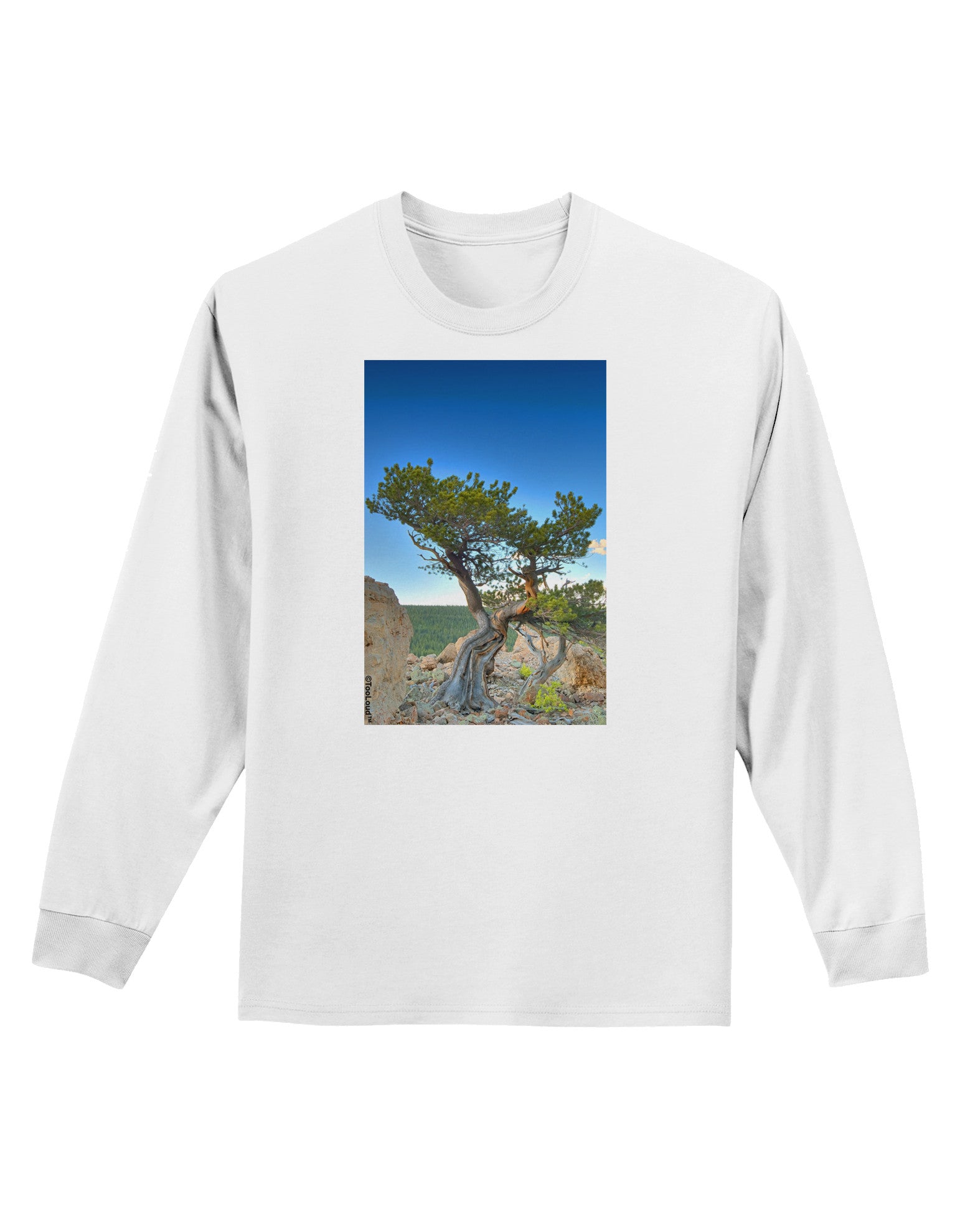 Colorado Landscape Tree Adult Long Sleeve Shirt-Long Sleeve Shirt-TooLoud-White-Small-Davson Sales