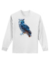 Colorful Great Horned Owl Adult Long Sleeve Shirt-Long Sleeve Shirt-TooLoud-White-Small-Davson Sales