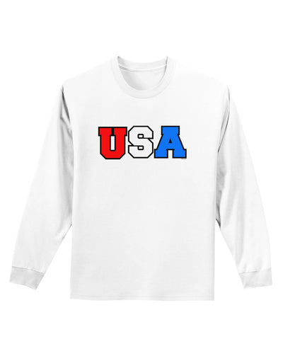 Collegiate USA Adult Long Sleeve Shirt-Long Sleeve Shirt-TooLoud-White-Small-Davson Sales