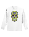 Version 7 Poison Day of the Dead Calavera Adult Long Sleeve Shirt-Long Sleeve Shirt-TooLoud-White-Small-Davson Sales