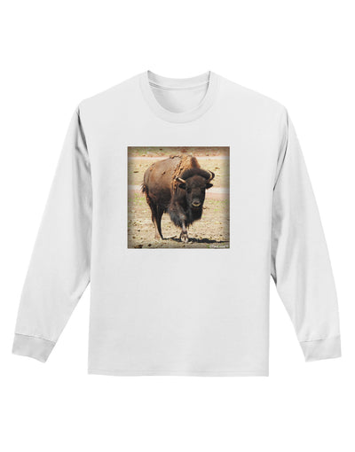 Strong Bison Adult Long Sleeve Shirt-Long Sleeve Shirt-TooLoud-White-Small-Davson Sales