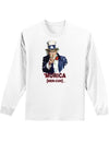 Uncle Sam Merica Adult Long Sleeve Shirt-Long Sleeve Shirt-TooLoud-White-Small-Davson Sales