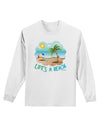 Fun Summer Beach Scene - Life's a Beach Adult Long Sleeve Shirt by TooLoud-Long Sleeve Shirt-TooLoud-White-Small-Davson Sales