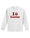 I Egg Cross Easter - Red Glitter Adult Long Sleeve Shirt by TooLoud-Long Sleeve Shirt-TooLoud-White-Small-Davson Sales