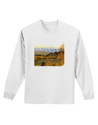 Colorado Postcard Gentle Sunrise Adult Long Sleeve Shirt by-Long Sleeve Shirt-TooLoud-White-Small-Davson Sales