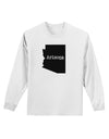 Arizona - United States Shape Adult Long Sleeve Shirt by TooLoud-Long Sleeve Shirt-TooLoud-White-Small-Davson Sales