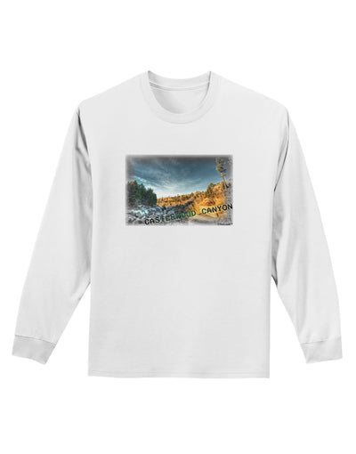 Castlewood Canyon Old Photo Adult Long Sleeve Shirt-Long Sleeve Shirt-TooLoud-White-Small-Davson Sales