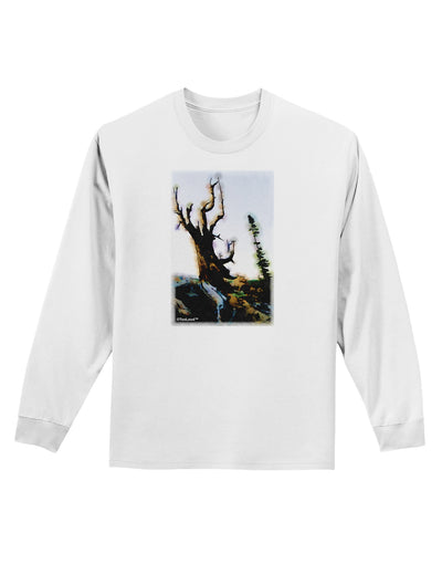 CO Mountain Scenery Watercolor Adult Long Sleeve Shirt-Long Sleeve Shirt-TooLoud-White-Small-Davson Sales