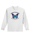 Autism Awareness - Puzzle Piece Butterfly Adult Long Sleeve Shirt-Long Sleeve Shirt-TooLoud-White-Small-Davson Sales