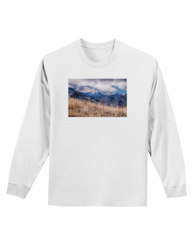 Pikes Peak CO Mountains Adult Long Sleeve Shirt by TooLoud-Long Sleeve Shirt-TooLoud-White-Small-Davson Sales