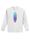 Octopus Surfboard Adult Long Sleeve Shirt by TooLoud-Long Sleeve Shirt-TooLoud-White-Small-Davson Sales