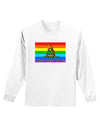 LGBT Rainbow Gadsden Flag Freedom Adult Long Sleeve Shirt-Long Sleeve Shirt-TooLoud-White-Small-Davson Sales