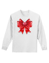 Valentine's Day Heart Bow Adult Long Sleeve Shirt-Long Sleeve Shirt-TooLoud-White-Small-Davson Sales