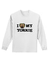 I Heart My Yorkie Adult Long Sleeve Shirt by TooLoud-Long Sleeve Shirt-TooLoud-White-Small-Davson Sales