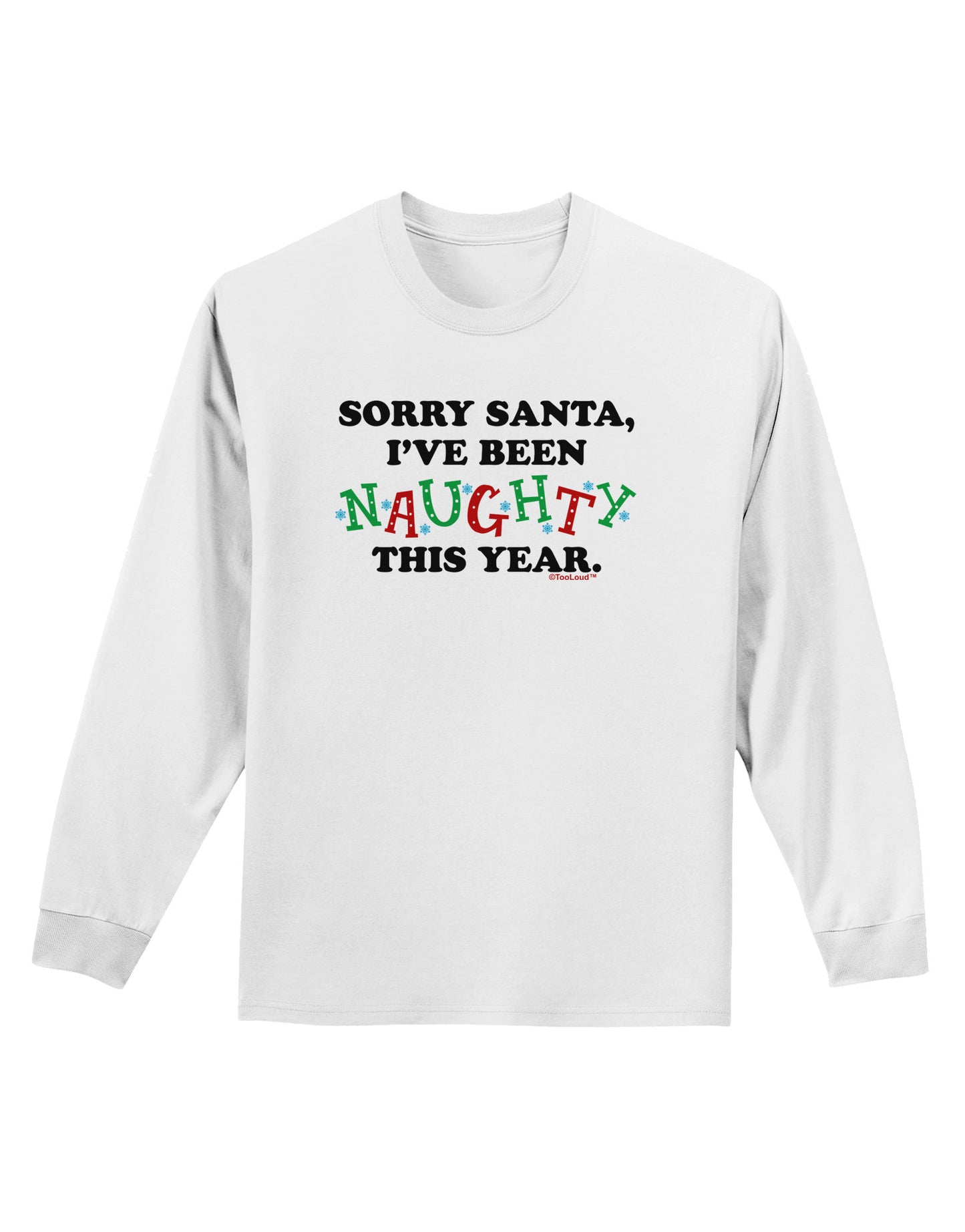 I've Been Naughty This Year Adult Long Sleeve Shirt-Long Sleeve Shirt-TooLoud-White-Small-Davson Sales