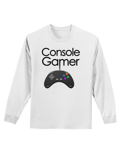 Console Gamer Adult Long Sleeve Shirt-Long Sleeve Shirt-TooLoud-White-Small-Davson Sales