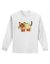 Cute Taco Tiger Adult Long Sleeve Shirt-Long Sleeve Shirt-TooLoud-White-Small-Davson Sales