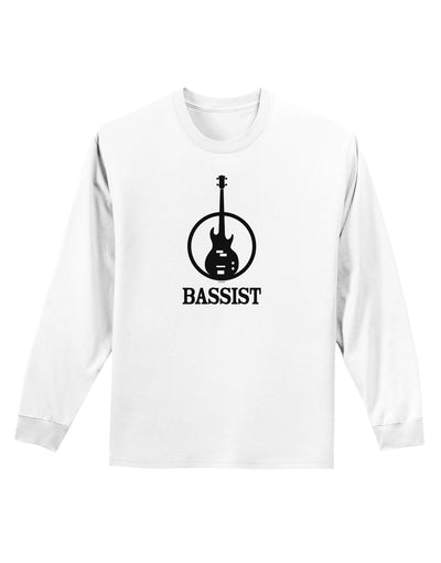 Bassist Adult Long Sleeve Shirt-Long Sleeve Shirt-TooLoud-White-Small-Davson Sales