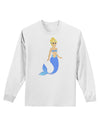 Mermaid Design - Blue Adult Long Sleeve Shirt-Long Sleeve Shirt-TooLoud-White-Small-Davson Sales