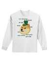 St Patricks Day Leprechaun Doge Adult Long Sleeve Shirt-Long Sleeve Shirt-TooLoud-White-Small-Davson Sales