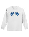 Unicorn Pegasus Blue Glitter Adult Long Sleeve Shirt by TooLoud-Long Sleeve Shirt-TooLoud-White-Small-Davson Sales