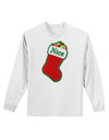 Nice Stocking Cute Christmas Adult Long Sleeve Shirt-Long Sleeve Shirt-TooLoud-White-Small-Davson Sales