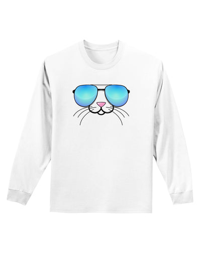 Kyu-T Face - Tiny Cool Sunglasses Adult Long Sleeve Shirt