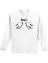 Meh with Hands Adult Long Sleeve Shirt-Long Sleeve Shirt-TooLoud-White-Small-Davson Sales