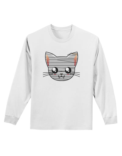 Mummy Kitty Adult Long Sleeve Shirt by TooLoud-Long Sleeve Shirt-TooLoud-White-Small-Davson Sales