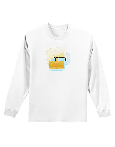 Bartleby the Hipster Beer Adult Long Sleeve Shirt-Long Sleeve Shirt-TooLoud-White-Small-Davson Sales