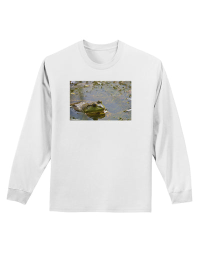 Bullfrog In Water Adult Long Sleeve Shirt by TooLoud-Long Sleeve Shirt-TooLoud-White-Small-Davson Sales